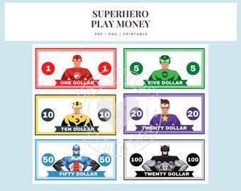 Pretend Money Kids Play Printable - Etsy