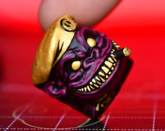 Mr Malik &quot;GMK Red Samurai&quot; Artisan Keycap. Single print run. 1/1