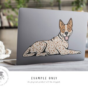 Heeler SVG, Dog Laying Down Design, Australian Cattle Dog Clipart, Blue Heeler Illustration PNG, Red Heeler Vector Design, Printable Dog Art image 3