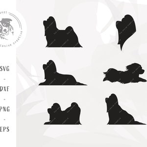Maltese Shih Tzu SVG Bundle, Show Dog Printable Art, Dog Breed Silhouette SVG, Maltese Dog PNG, Shih Tzu Vector Clipart, Cricut Cut File