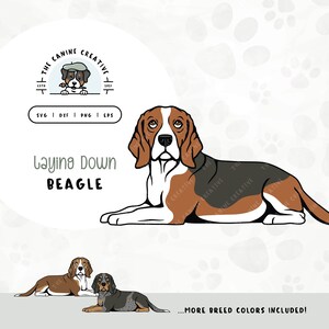 Laying Down Beagle SVG | Hound Dog Clipart PNG | Cute Puppy Design | Printable Pet Illustration | DIY Gift for Dog Lover, Mama, or Dad