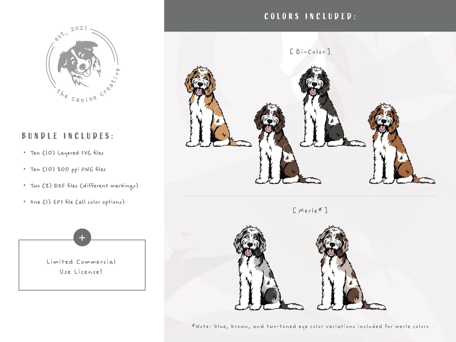 Parti Doodle SVG, Sitting Dog SVG, Bernedoodle SVG, Sheepadoodle ...