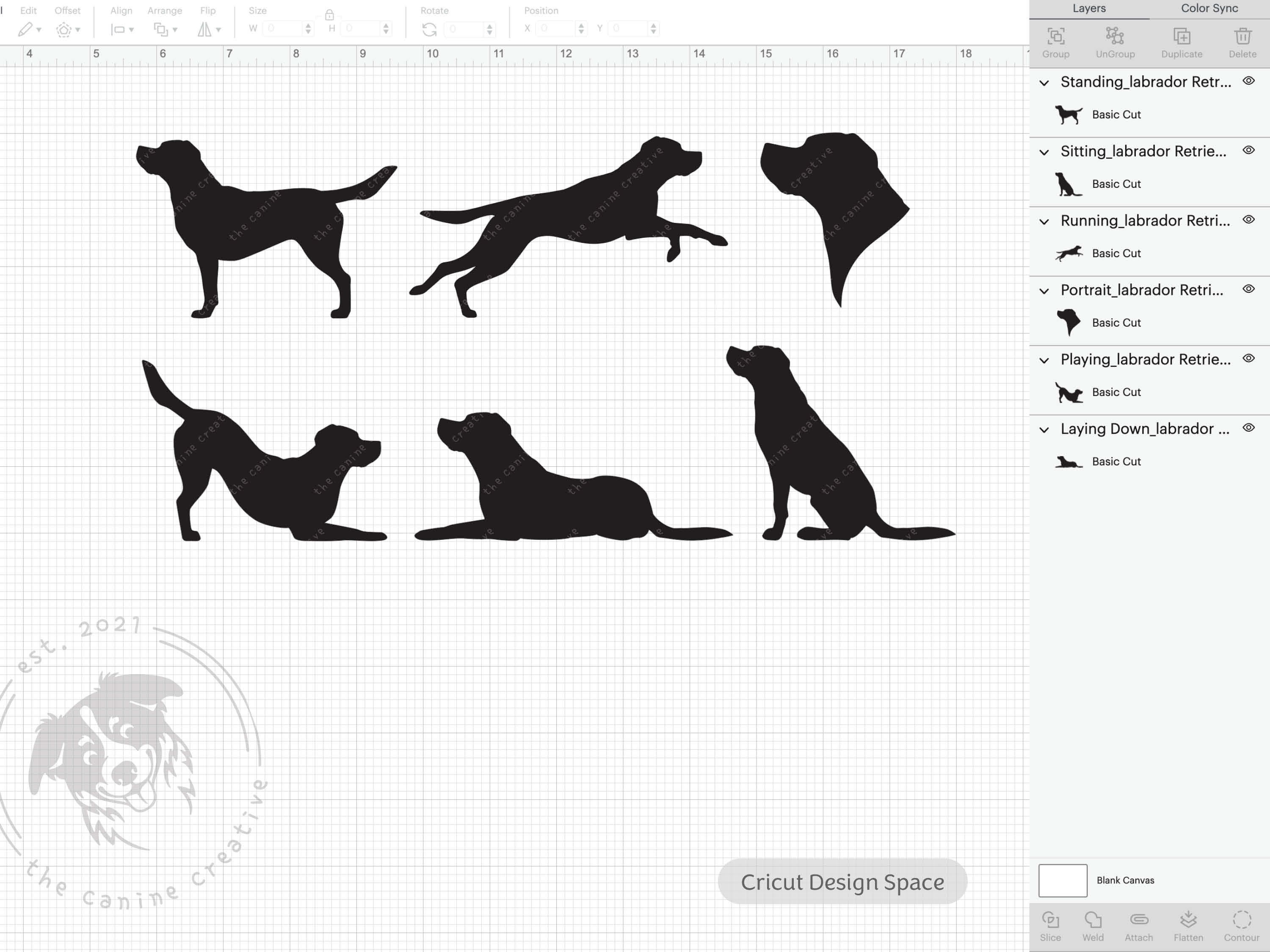 Labrador SVG, Labrador Retriever Silhouette Clipart Bundle, Dog Breed ...