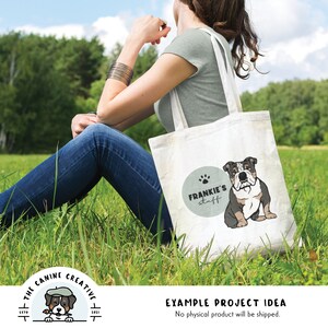 Project example showing design on a tote bag.