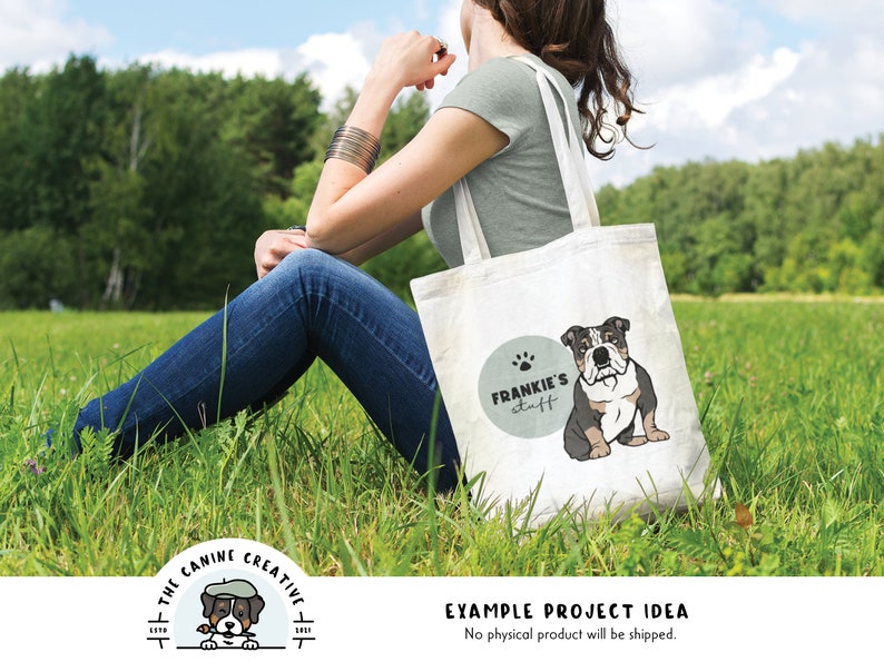 Project example showing design on a tote bag.