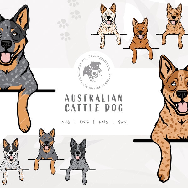 Blue Heeler Clip Art - Etsy UK