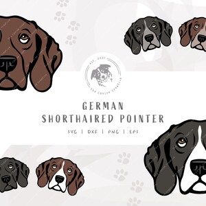 German Shorthaired Pointer SVG, GSP SVG, Dog Face svg, German Shorthair png, Hunting Dog Illustration, Printable Dog Art, Pointer Clipart