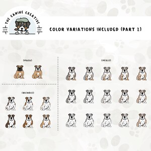 Part 2 of color variations included in this bundle include: black mask, mask with blaze, brindle, and merle.