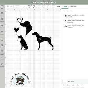 Screenshot showing designs inside Cricut Design Space.
