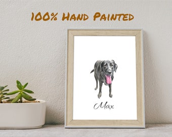 Custom Minimal Pet Portrait From Photo, Dog Portraits from Photos, Custom Tiny Paintings, Miniature