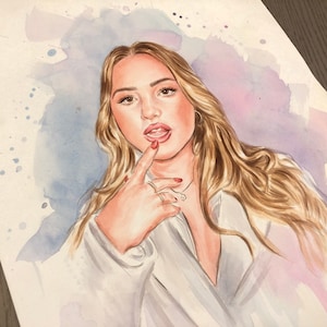 Handgeschilderd, van foto tot zeer gedetailleerde aquarel. Familie, huis, persoon, familie of honden en meer! Perfect gepersonaliseerd cadeau, combineer foto's