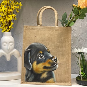 Sac fourre-tout personnalisé peint à la main personnaliser meilleur cadeau pour mémorial pour animaux de compagnie