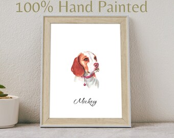 Custom Mini Pet Portrait, Minimal Pet Portrait Watercolor, Pet Portrait From Photo, Pet Memorial, Tiny Portrait, Gift For Friend