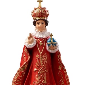 Infant Jesus of Prague statue in resin cm 40 suitable for indoors and outdoors. 15.75&#39;&#39; Infant of Prague statue. MADE IN ITALY