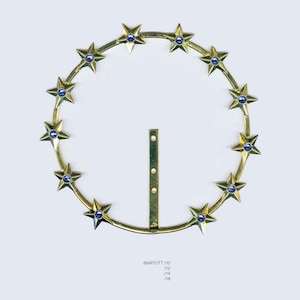 Brass star for Madonnas with rhinestones, gold-plated brass halo for statues, TOP QUALITY product Made in Italy