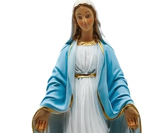Statue of the Miraculous Madonna, 35 cm (13.77 inches), made of resin for indoors and outdoors - for gardens - MADE IN ITALY