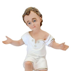 Resin statue of Baby Jesus with open arms, 40 cm high (15.75&#39;&#39;), suitable for indoors and outdoors, made in ITALY