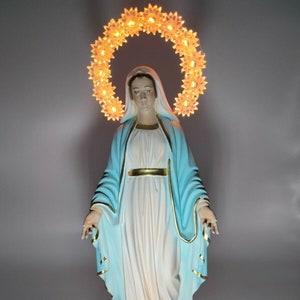 Statue of Our Lady of the Immaculate Conception, 30 cm (11.81 inches), made of resin for indoors and outdoors - MADE IN ITALY - 220V