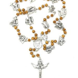 Stations of the Cross rosary chaplet Made in italy. Rosary of Lent.