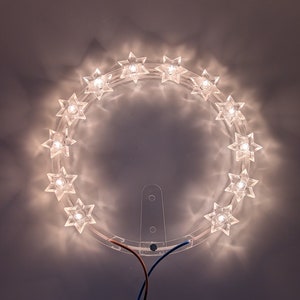Luminous Halo, Luminous Crown, Luminous Star for Statues, Diameter 20 cm (diameter 7.87 inches) - 220 V