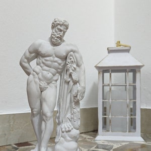 Farnese Hercules Sculpture. 60cm. Neoclassical Antique Art