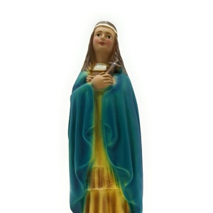 Statue der Heiligen Katharina Tekakwitha aus Marmorstaub, 20 cm hoch. 7,87&#39;&#39; Kateri Tekakwitha-Statue. Lilie der Mohawks. Hergestellt in Italien.