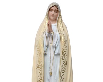 ファティマの聖母像 65 cm (25.59 インチ)、樹脂製、完全に手作業で