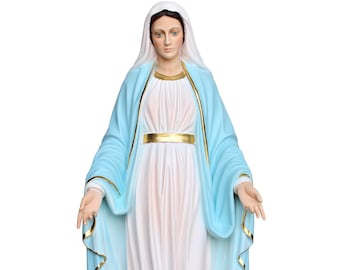 Resin statue of Our Lady of Grace. Virgin Mary. 50 cm. For indoor and outdoor use.