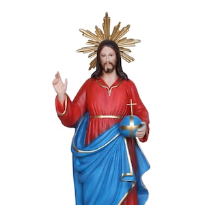 Jesus the Redeemer resin statue cm 50 for indoors and outdoors. 19.68&#39;&#39; Christ the King statue. MADE IN ITALY.