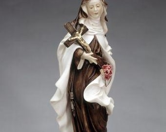 Statue of Saint Therese of the Child Jesus in marble dust | St. Therese of Lisieux figurine | Made in Tuscany |