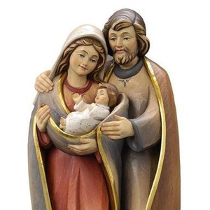 Nativity Nativity Scene Holy Family in hand-painted wood from Val Gardena various heights available MADE IN ITALY