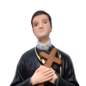 Harzstatue des Heiligen Gerhard, 25 cm hoch. Für drinnen und draußen geeignet. 25 cm große Harzstatue des Heiligen Gerhard. HERGESTELLT IN ITALIEN.