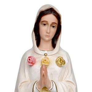 Maria Rosa Mystica resin statue cm 95. 37.40&#39;&#39; Our Lady of Rosa Mystica statue. Mystical Rose statue. MADE IN ITALY.