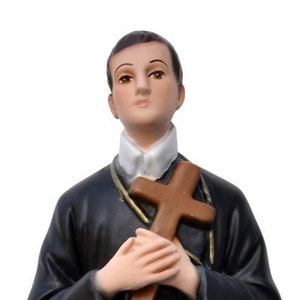 Harzstatue des Heiligen Gerhard, 30 cm hoch. Für drinnen und draußen geeignet. 30 cm große Harzstatue des Heiligen Gerhard. HERGESTELLT IN ITALIEN.