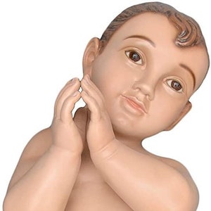 Baby Jesus of Bethlehem statue in resin, 50 cm high (19.67&#39;&#39;), suitable for indoors and outdoors, made in ITALY