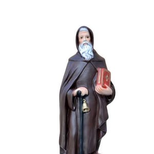 Resin statue of Sant'Antonio Abate 30cm high. 11.81'' resin statue of St. Anthony Abbot. From Italy