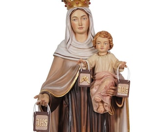 Statue of Our Lady of Mount Carmel, Our Lady of Mount Carmel made of wood from Val Gardena VARIOUS HEIGHTS AVAILABLE