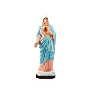 Sacred Heart of Mary fiberglass statue hand painted cm 130. 51.18&#39;&#39; Immaculate Heart of Mary fiberglass statue. MADE IN ITALY.