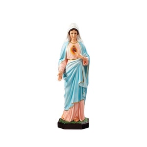 Sacred Heart of Mary fiberglass statue hand painted cm 85. 33.46&#39;&#39; Immaculate Heart of Mary fiberglass statue. MADE IN ITALY.