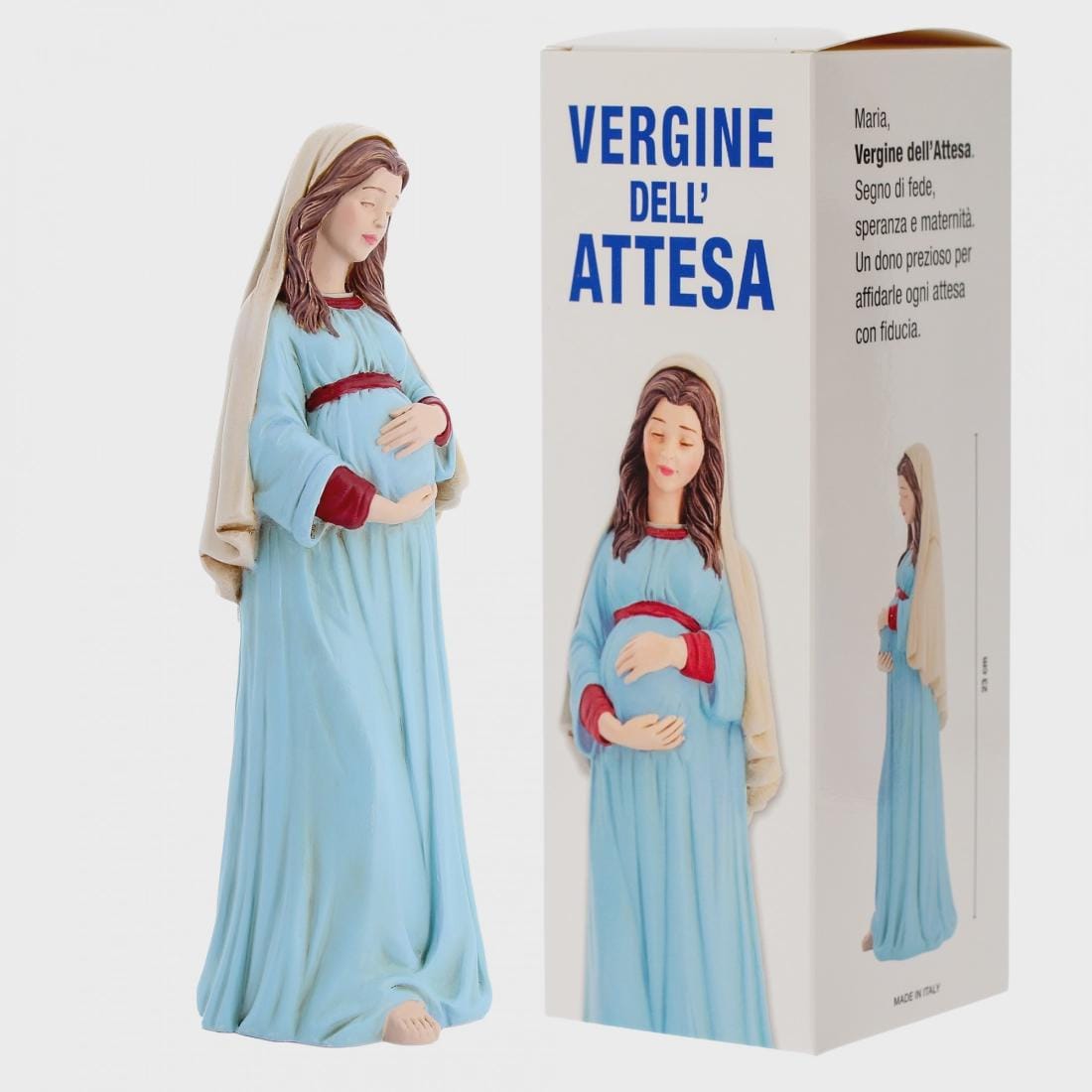 Pregnant Virgin Mary Statue in Marble Powder 23 cm | 9.05\, image size:1100x1100