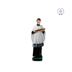 Resin statue of Saint Aloysius Gonzaga, 40 cm. Suitable for both indoor and outdoor use. 15.75&quot; Saint Aloysius Gonzaga resin statue. From Italy.
