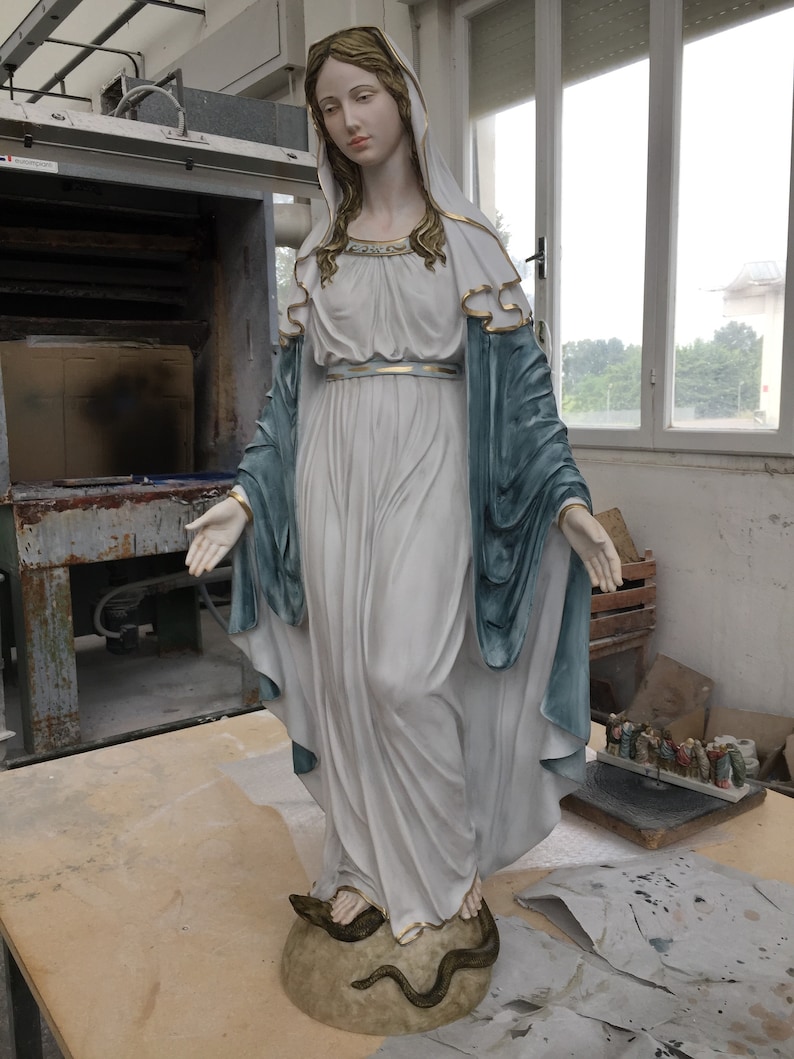 Our Lady of Grace Statue | Virgin Mary Sculpture | 90 Cm Marble Dust ...