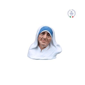 Statue of Mother Teresa of Calcutta in fiberglass cm 35 (13.78&#39;&#39;). Bust of Mother Teresa. Statue of Mother Teresa of Calcutta. MADE IN ITALY