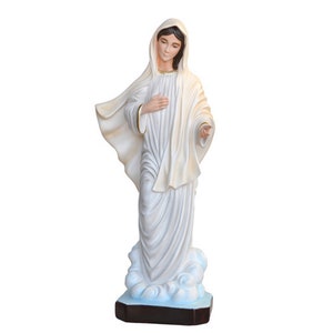 Our Lady of Medjugorje resin statue cm 80, for indoors and outdoors -MADE IN ITALY- 31.49&#39;&#39; Our Lady of Medjugorje resin statue