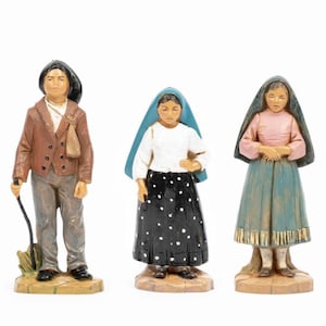 PVC statues of the Little Shepherds of Fatima 16 cm | MADE IN ITALY | 6.30&#39;&#39; pvc statue of Shepherd children of Our Lady of Fatima |