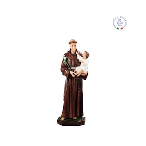 Resin statue of St. Anthony of Padua 85 cm. 33.46&#39;&#39; resin statue of St. Anthony of Padua. With Baby Child. MADE IN ITALY.