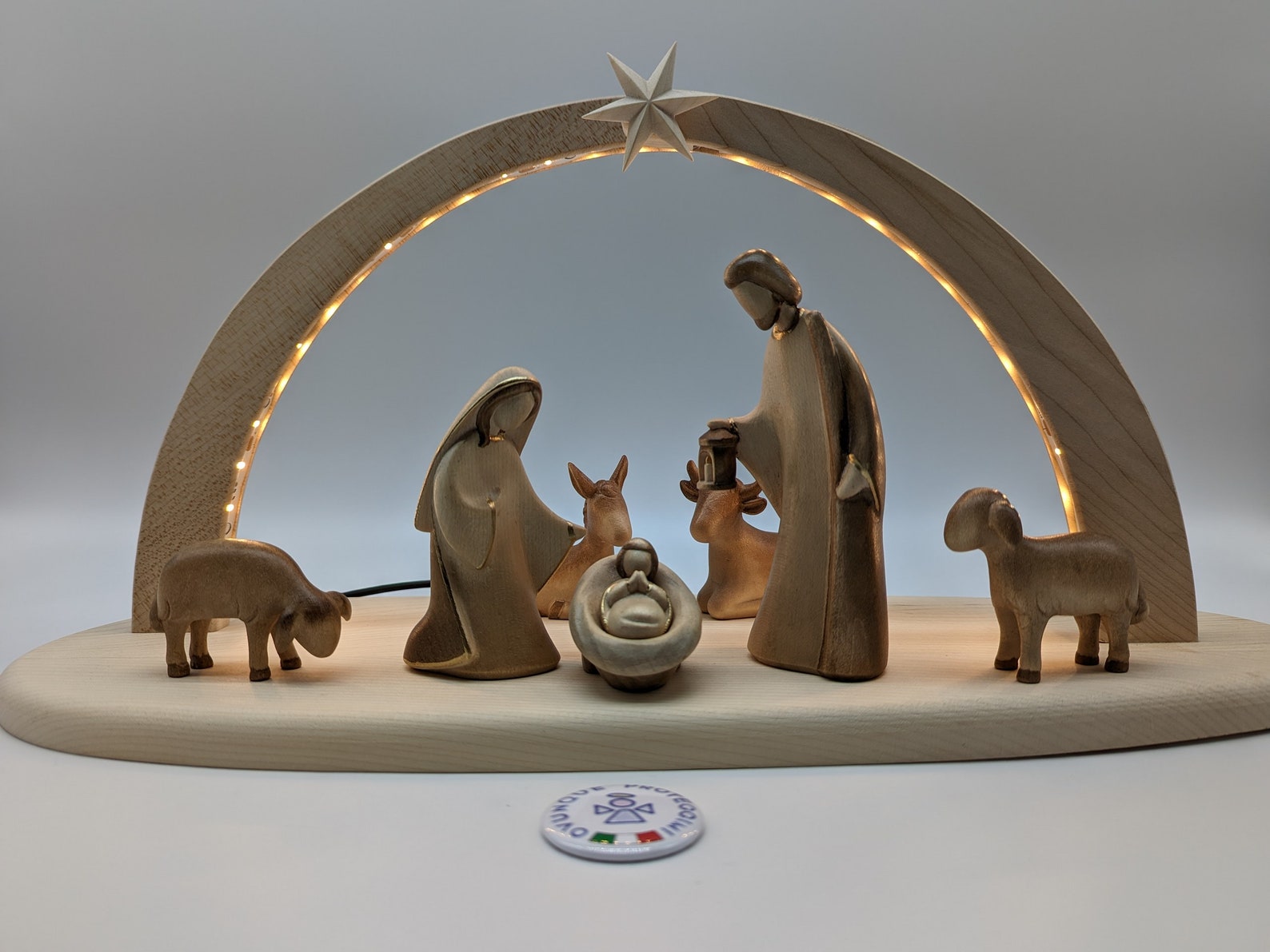 Wooden Nativity Set, Complete Wooden Nativity Scene in a Modern Style ...