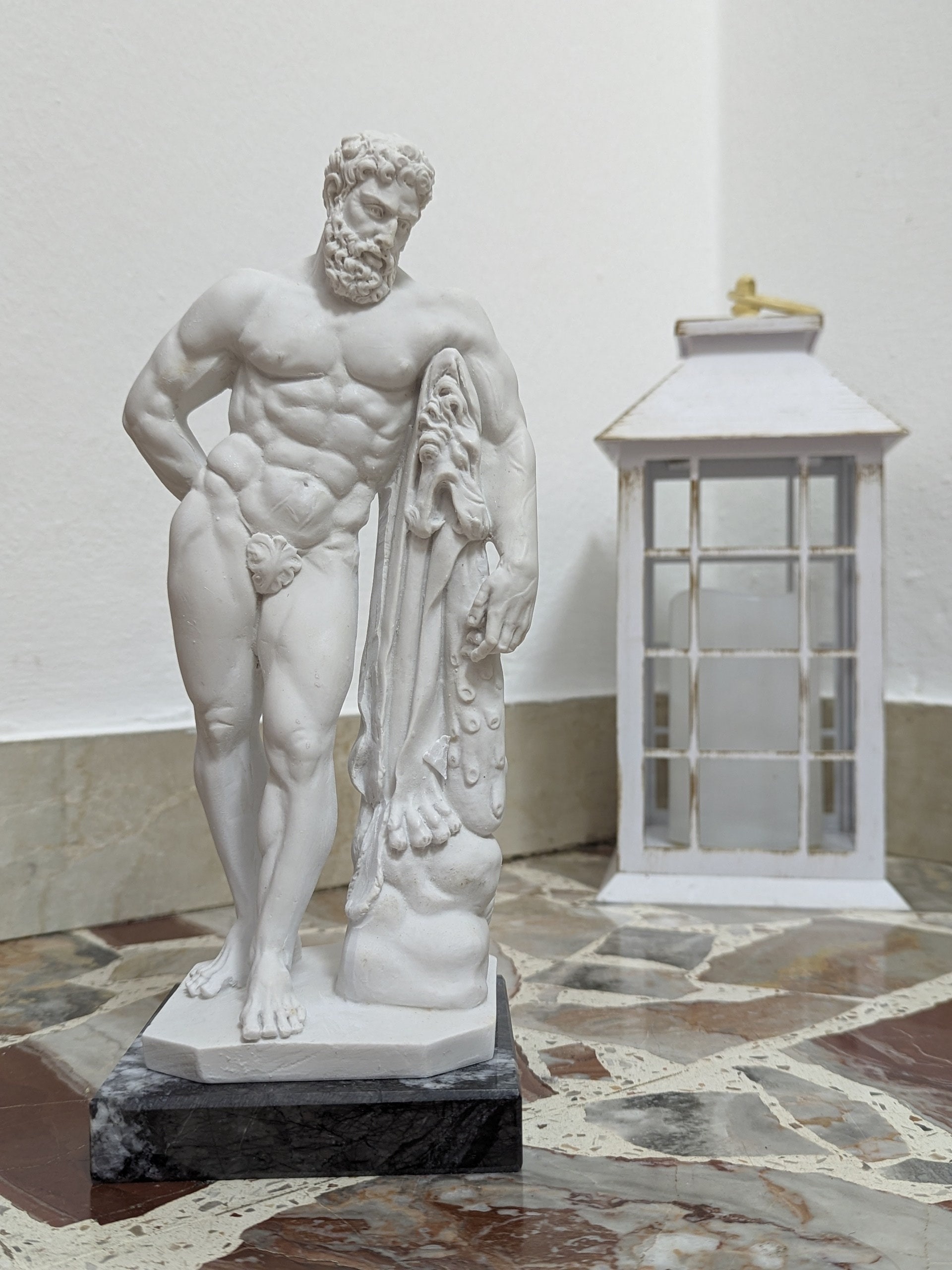 ファルネーゼのヘラクレス 大理石風彫刻 彫像 ホーム装飾/貴賓室