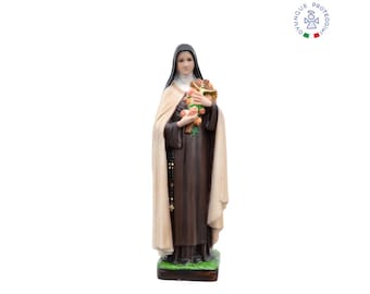 Resin statue of Saint Therese of the Child Jesus 30 cm. Saint Therese of Lisieux. 11.81'' St Therese of Lisieux resin statue. From Italy