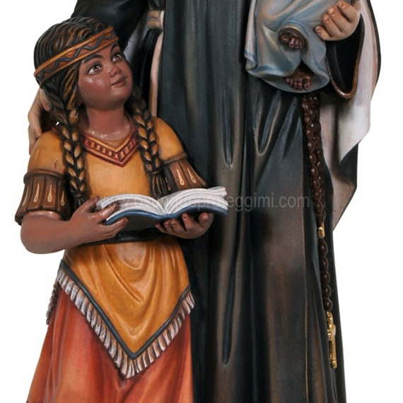 St. Catherine Drexel Wooden Statue Hand Painted in Val Gardena MADE IN  ITALY Various Sizes Available - Etsy Sweden